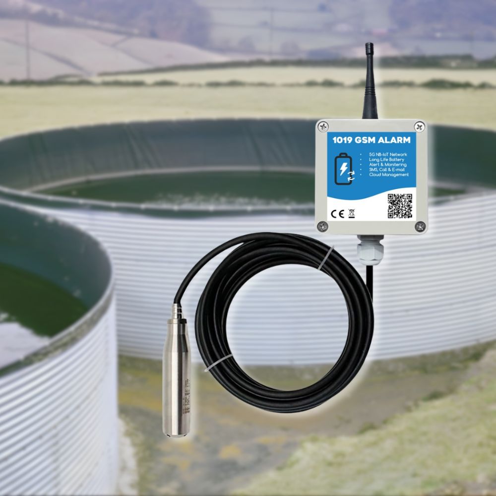 IoT slurry tank monitoring with level sensor